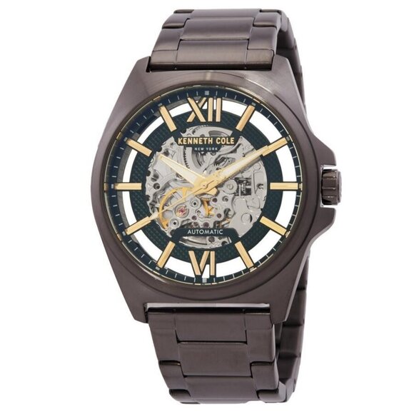 NWT Authentic Kenneth Cole New York Automatic Skeleton Dial Men's Watch - Picture 1 of 3